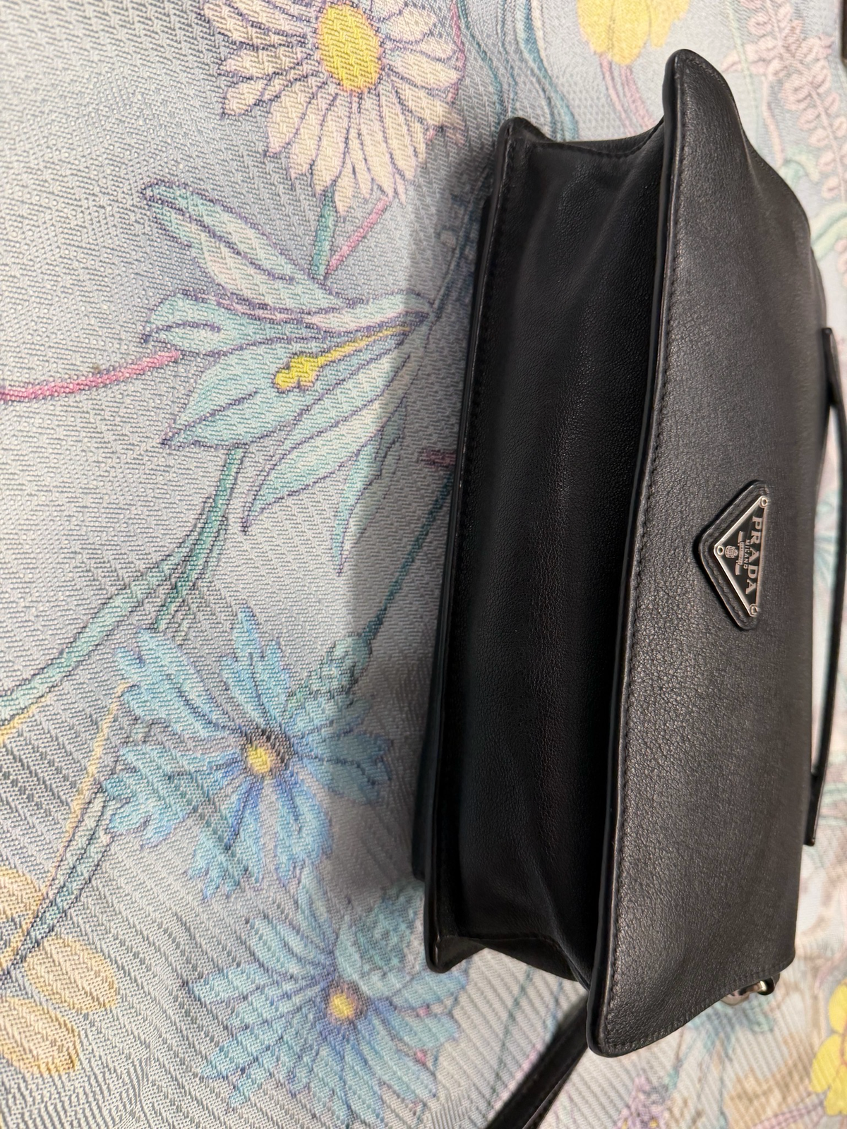 Prada Borsello Leather Clutch in Black