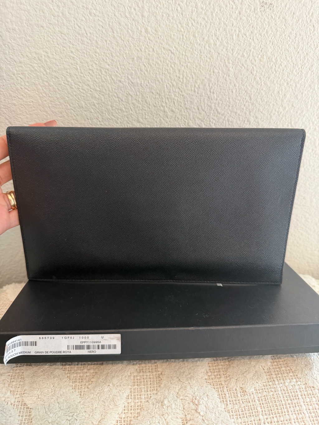 Yves Saint Laurent Flap Clutch in Black