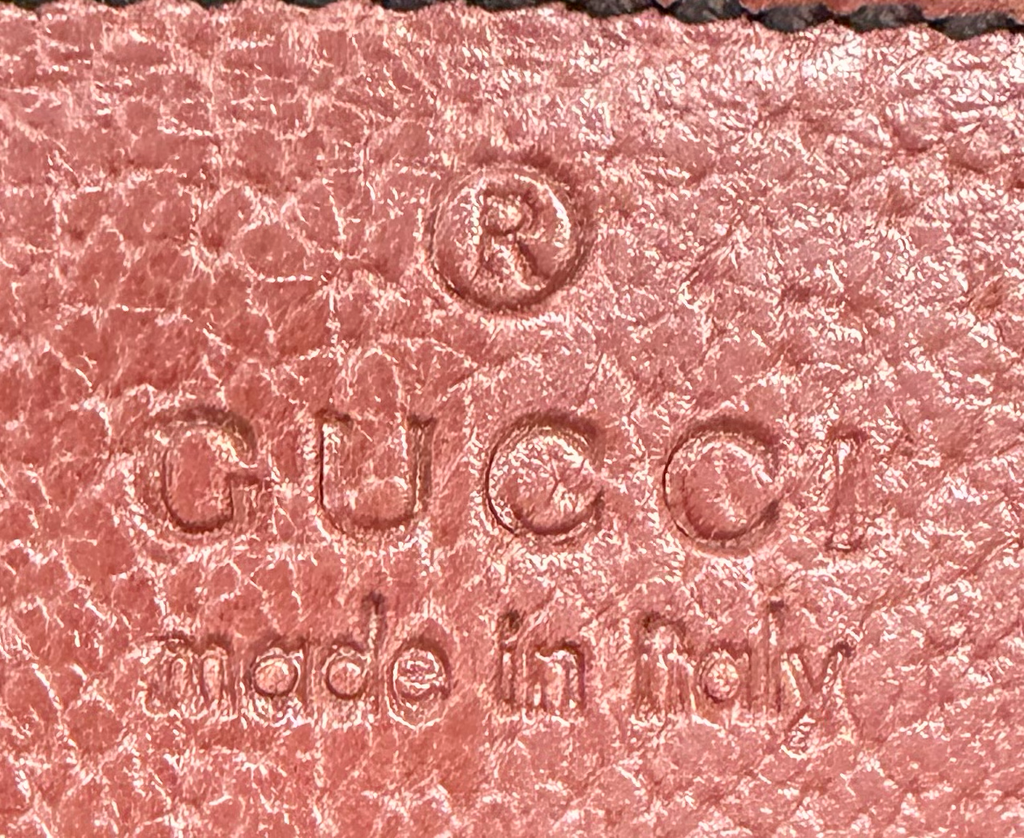 Gucci Monogram Abbey Suede Zipper Tote in Salmon