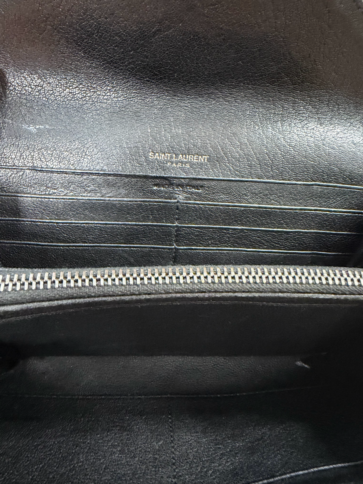 Yves Saint Laurent Flap Wallet Quilted in Black