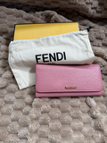 Fendi Saffiano Continental Flap Wallet