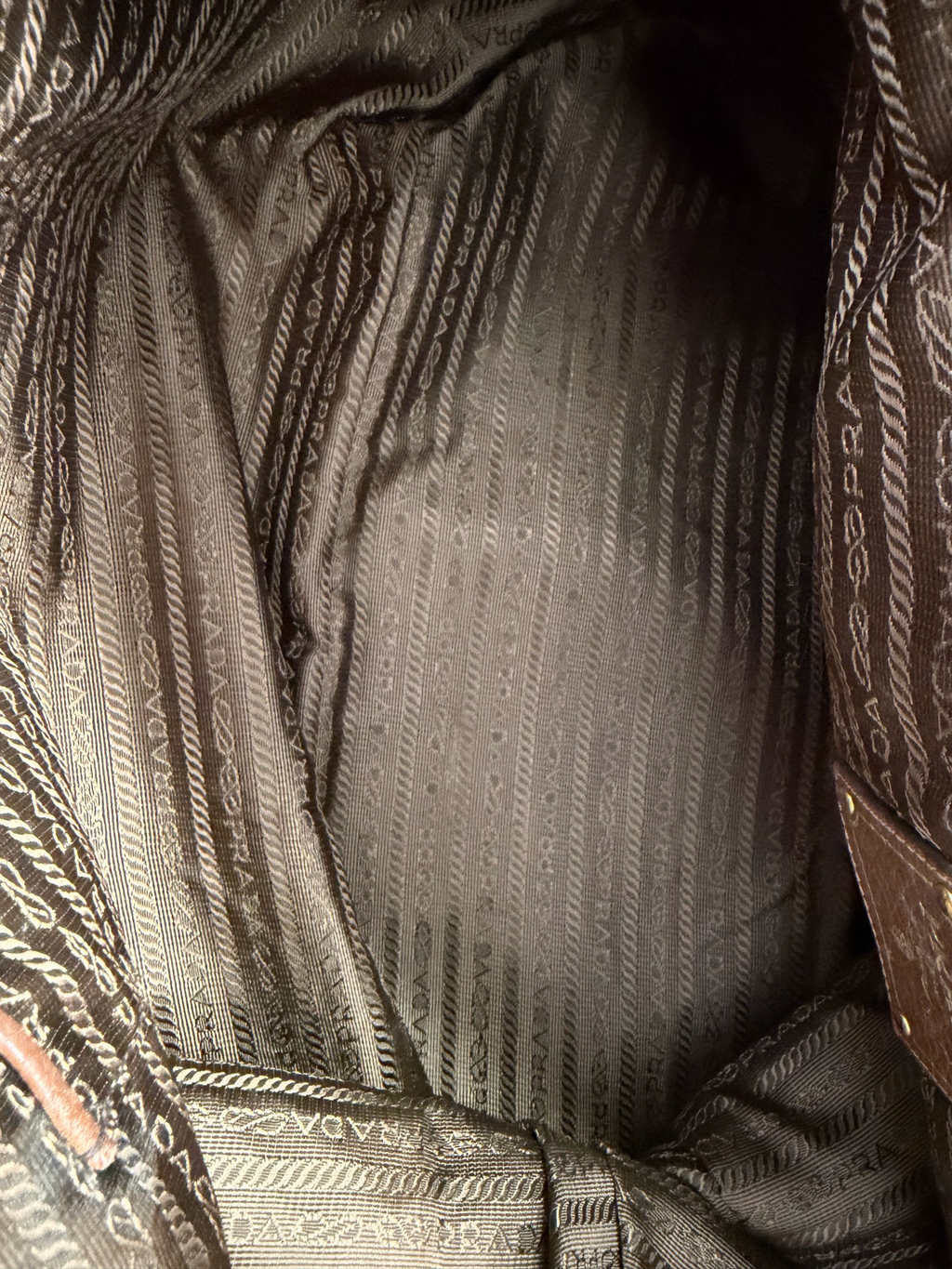 Prada Pebbled Leather in Brown