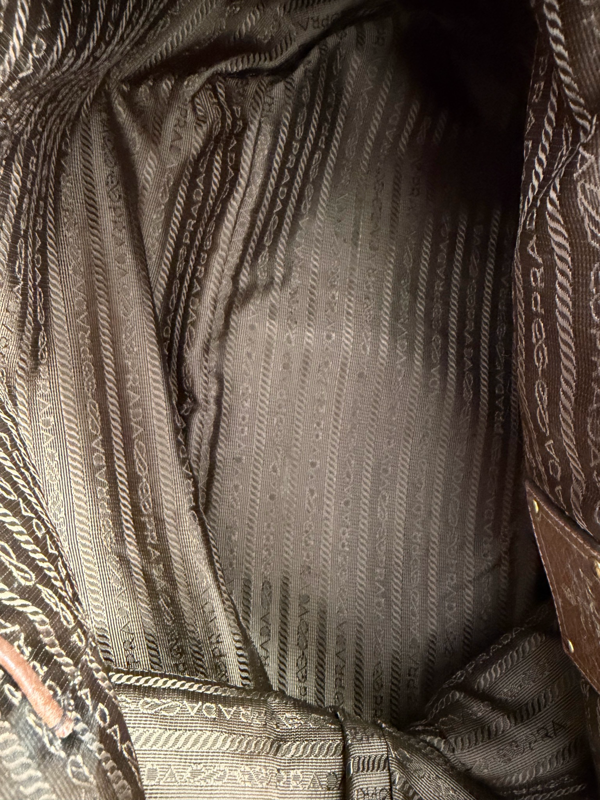 Prada Pebbled Leather in Brown