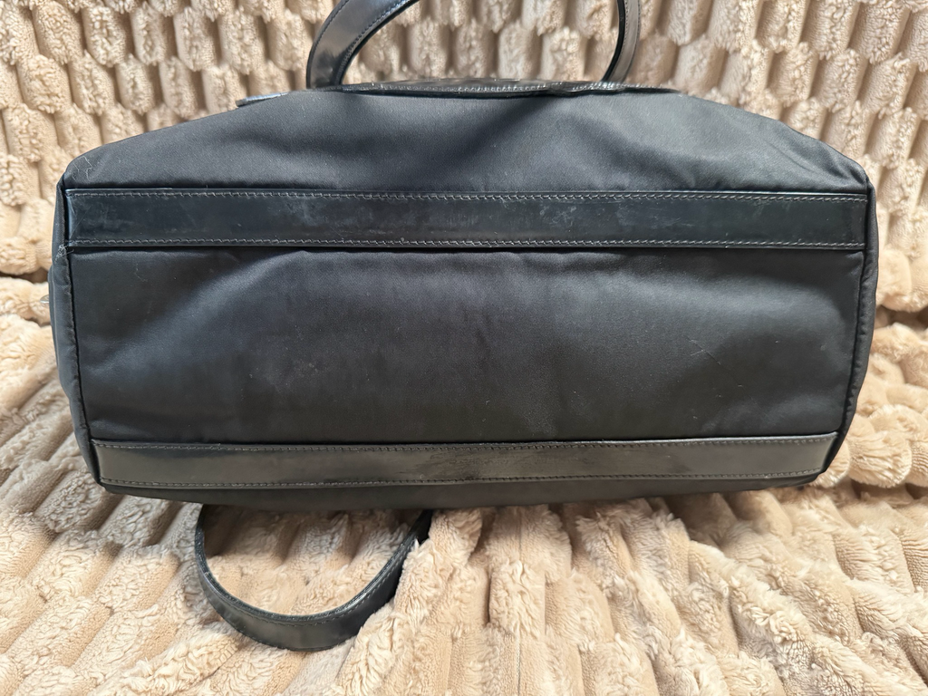 Prada Jacquard Nylon Tessuto Bowler Tote