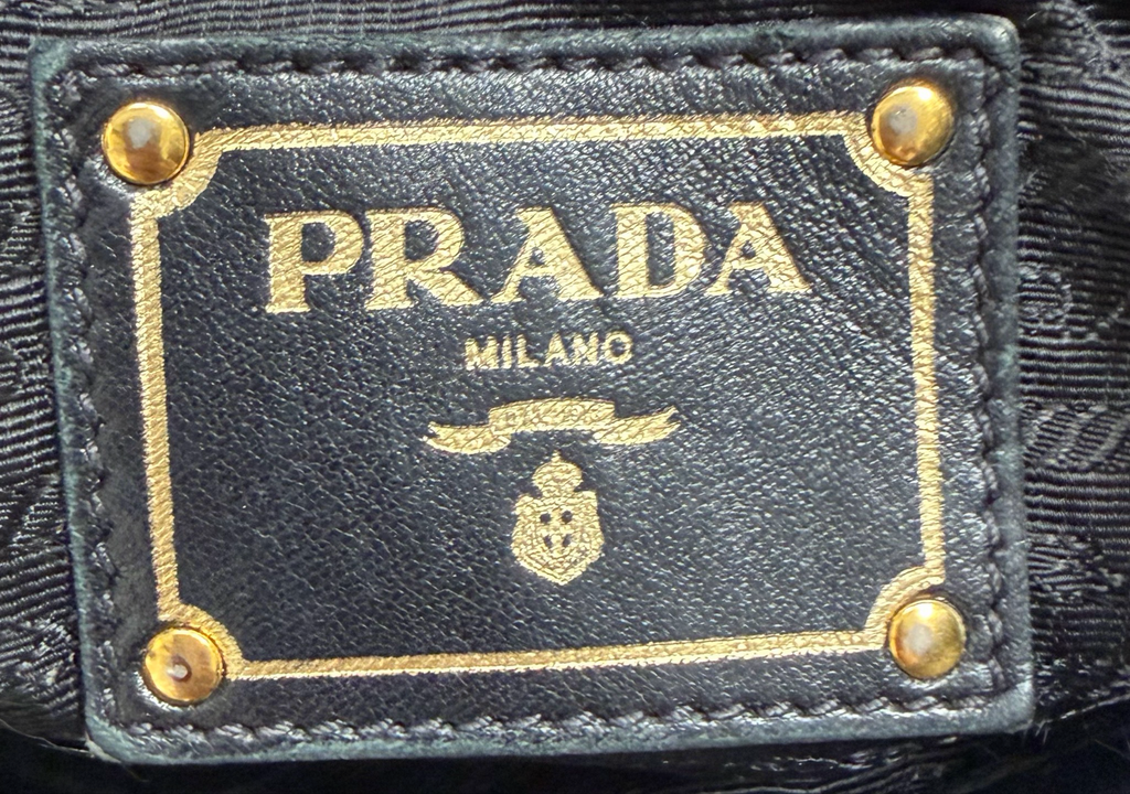 Prada Nylon Tessuto Gaufre Convertible Crossbody in Black