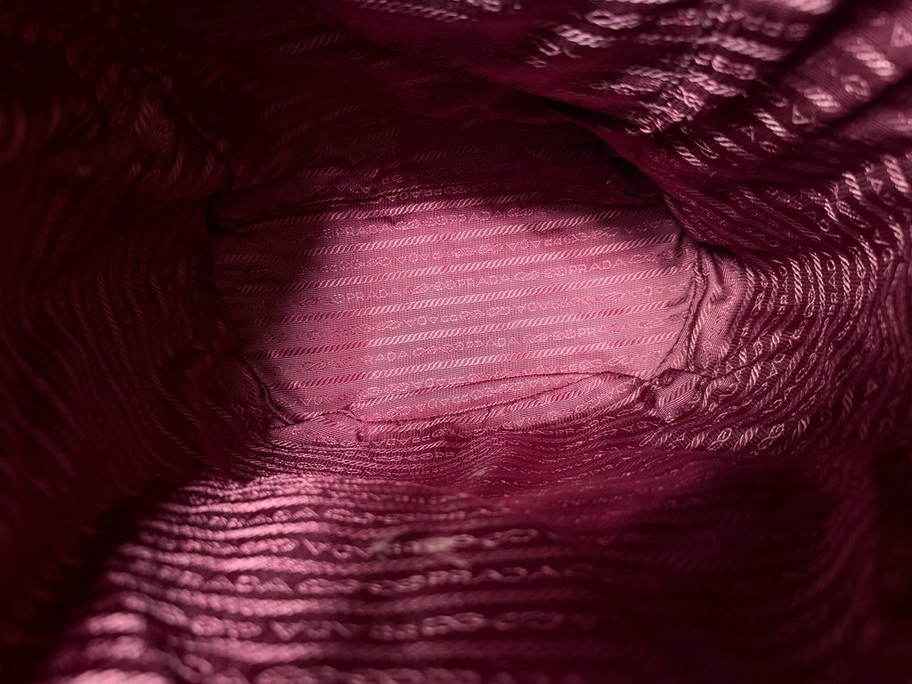 Prada Backpack Re-Nylon Front Zipper in Burgundy