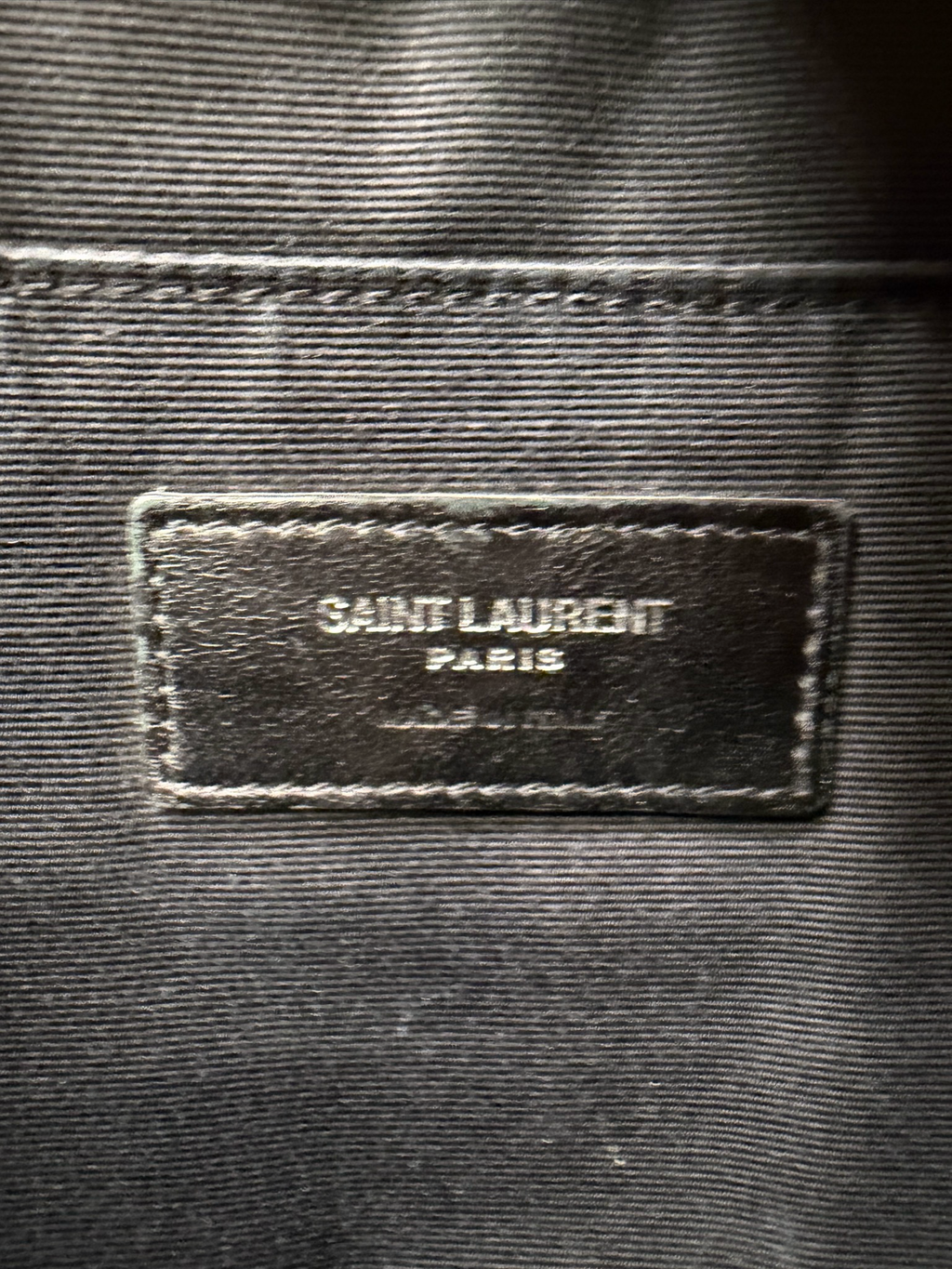 Yves Saint Laurent Zipper Smooth Calfskin Document Clutch Large in Black
