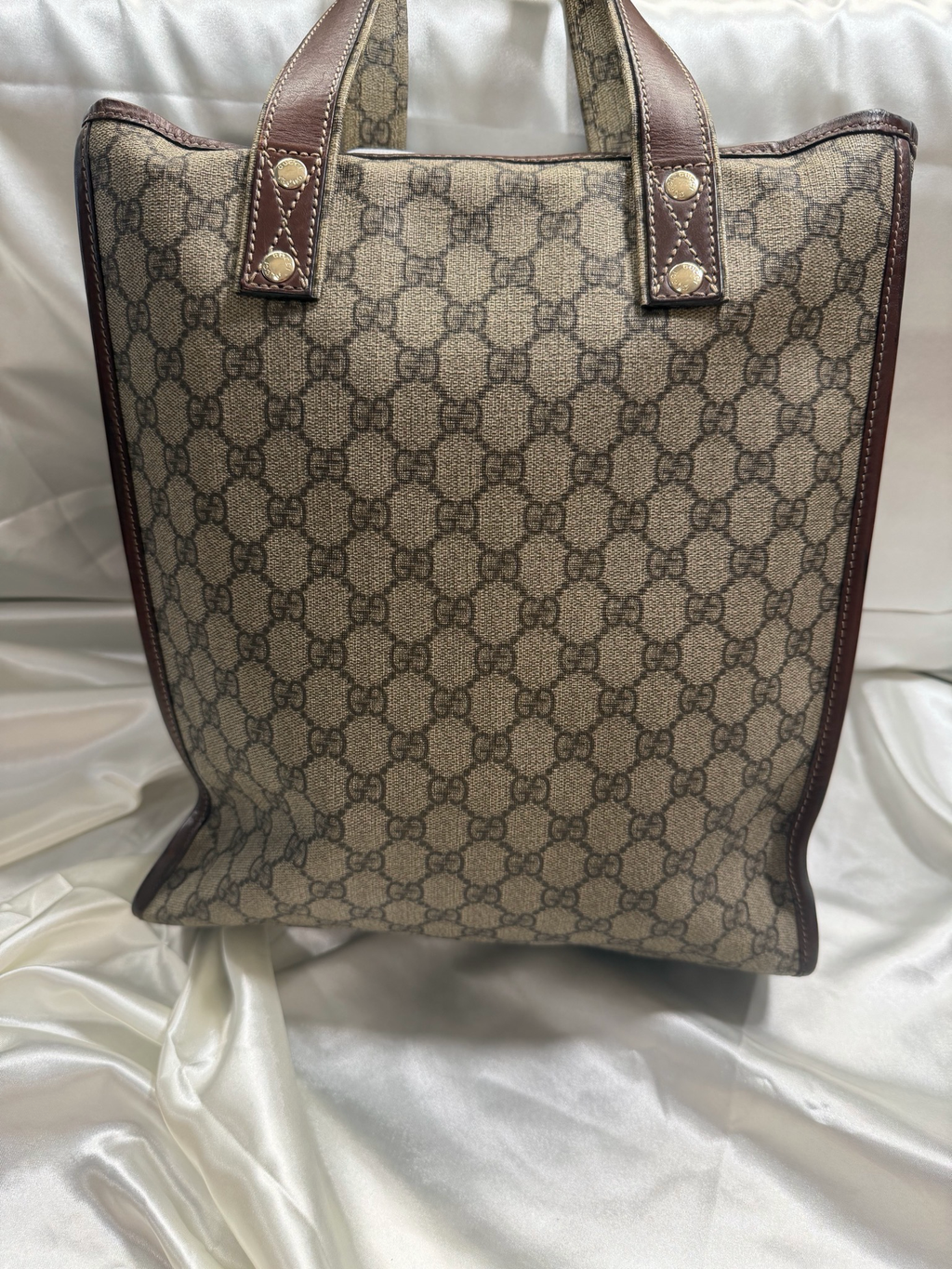 Gucci Supreme Monogram Web Loop Tote Vertical Shoulder