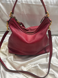 Gucci Pebbled Leather Hobo Miss Gg Sling in Red