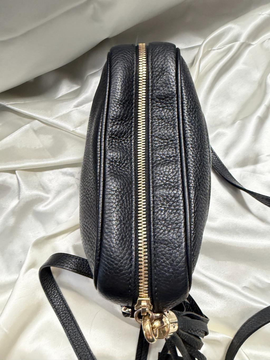 Gucci Pebbled Leather Disco Soho Camera Bag Crossbody