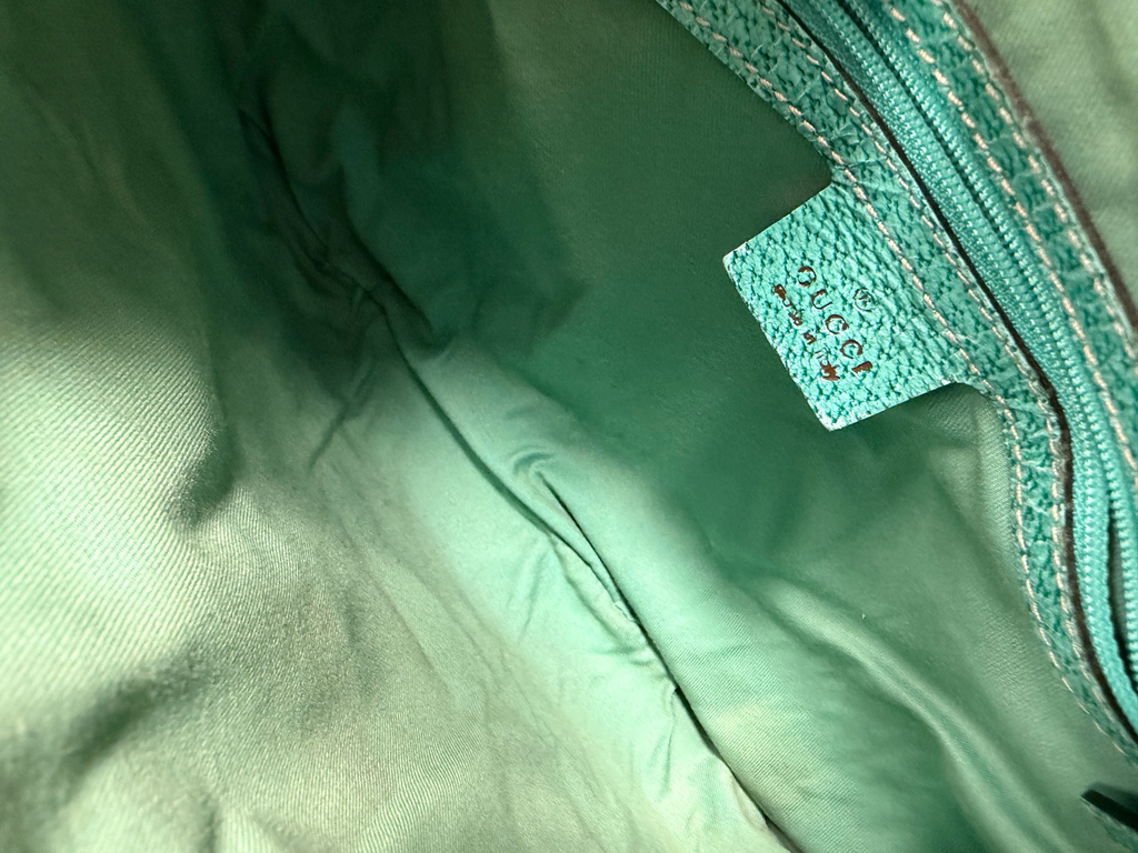 Gucci Monogram Canvas Hobo Shoulder Teal