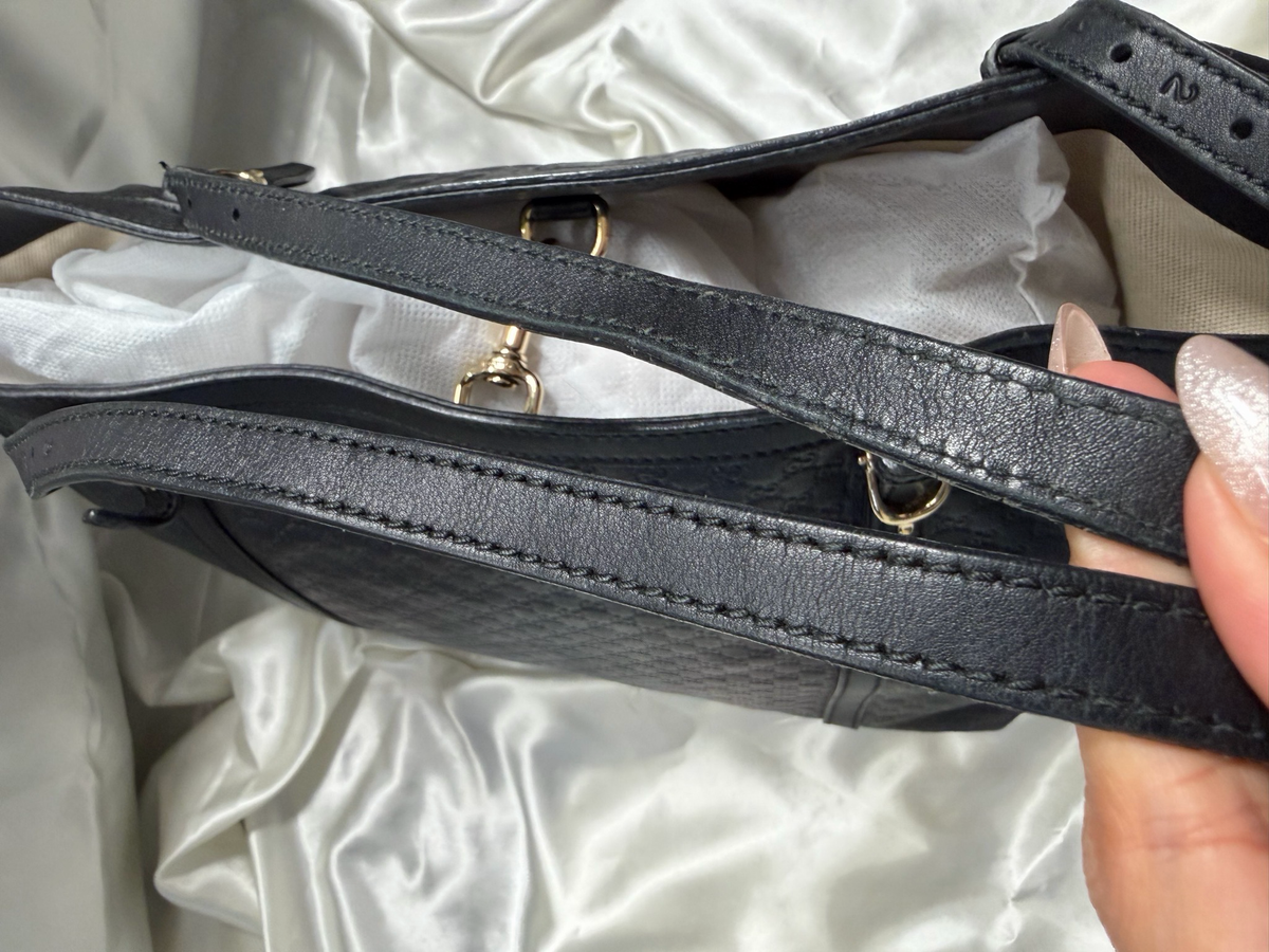 Gucci Microguccissima Nice Medium Tote Shoulder Bag in Black