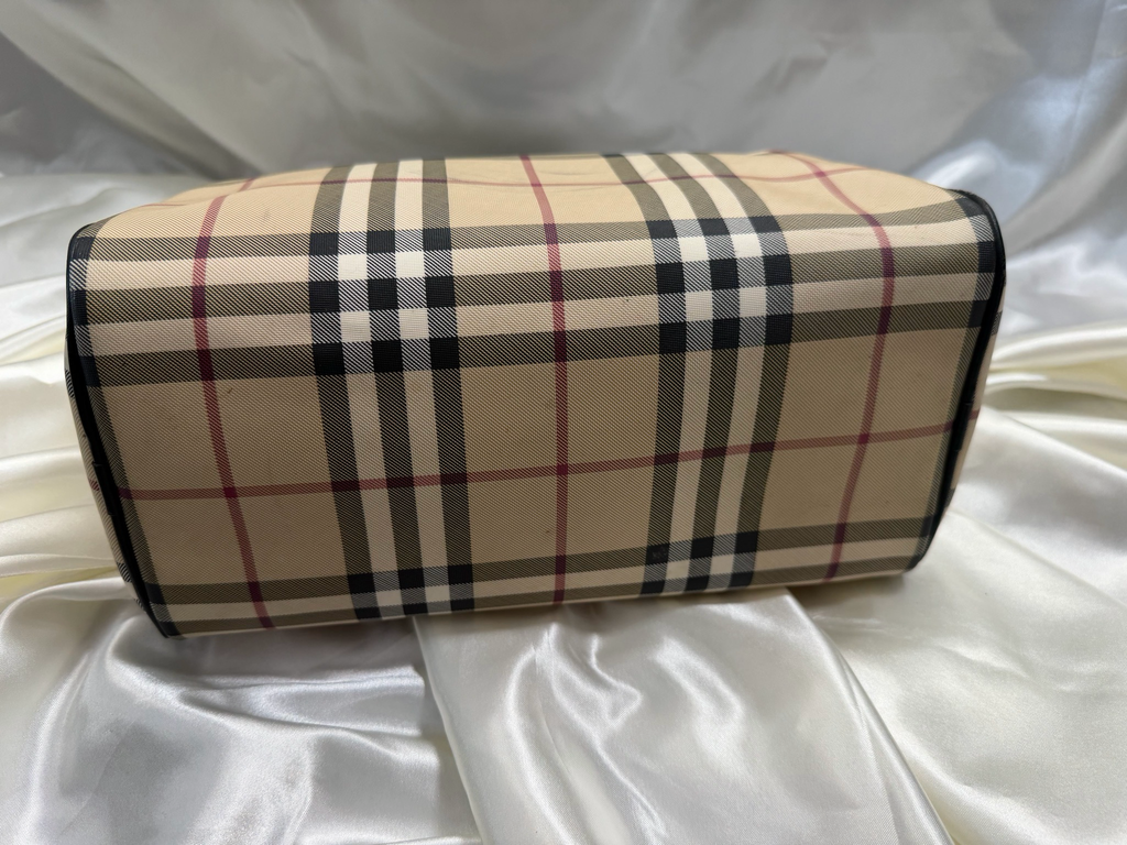 Burberry Boston Novacheck Satchel Top Handle Bowler