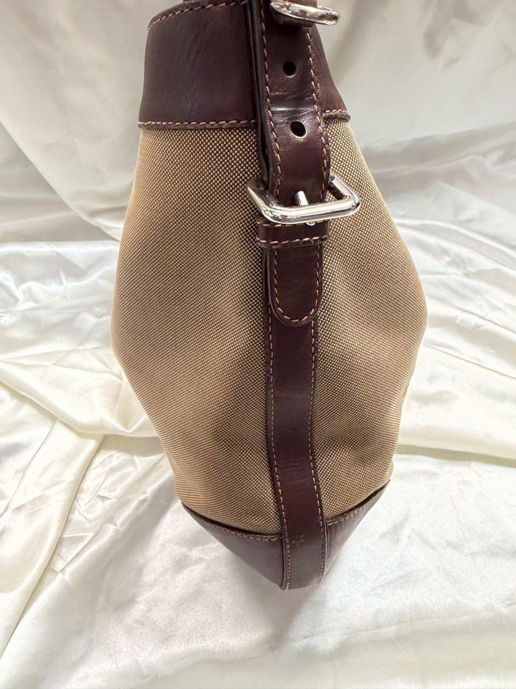 Prada Jacquard Canvas Hobo Shoulder