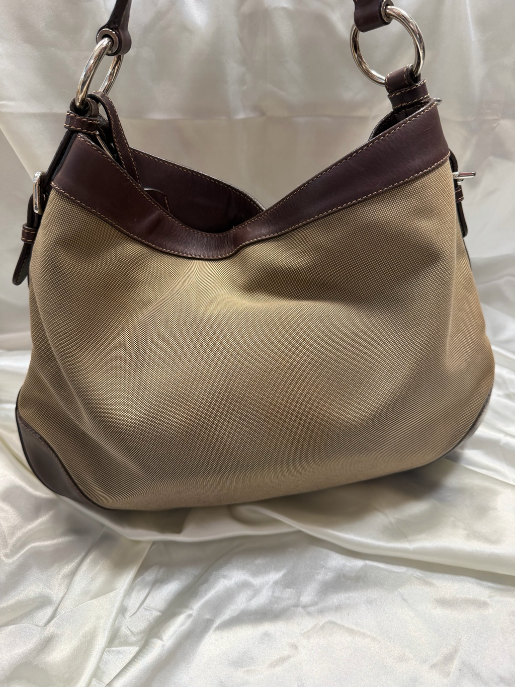 Prada Jacquard Canvas Hobo Shoulder