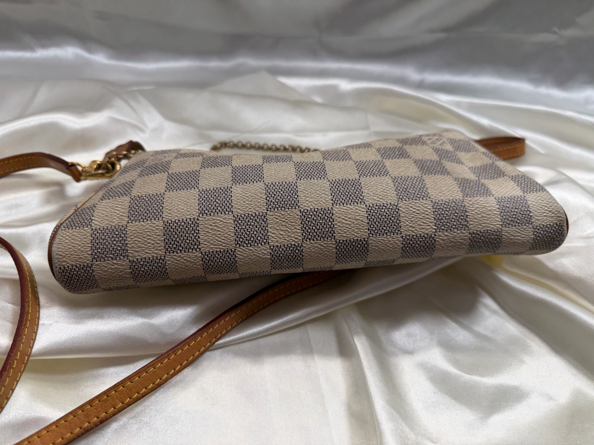 Louis Vuitton Damier Azur Clutch Sling Crossbody