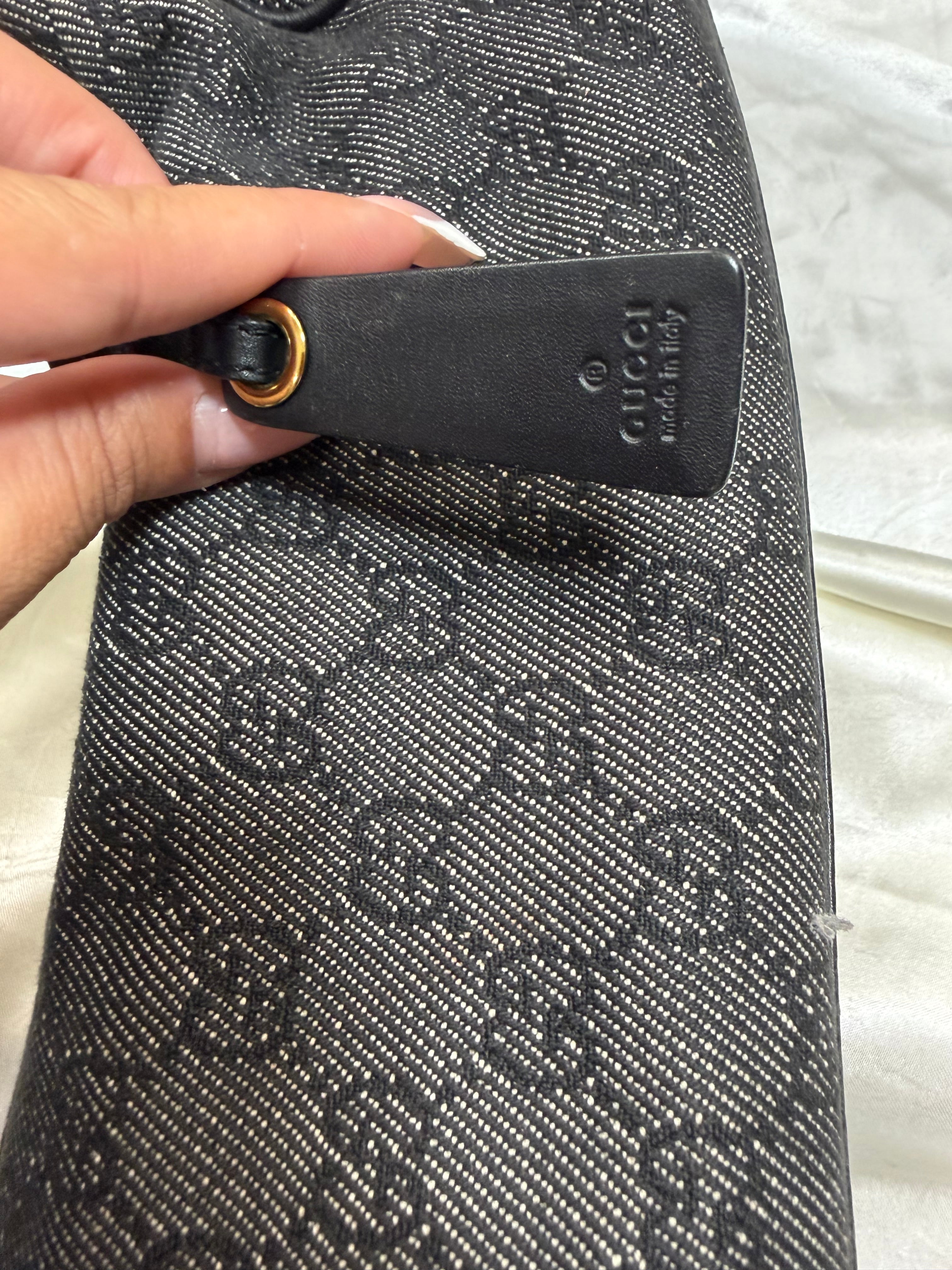 Gucci Monogram Denim Canvas Boston Bowler