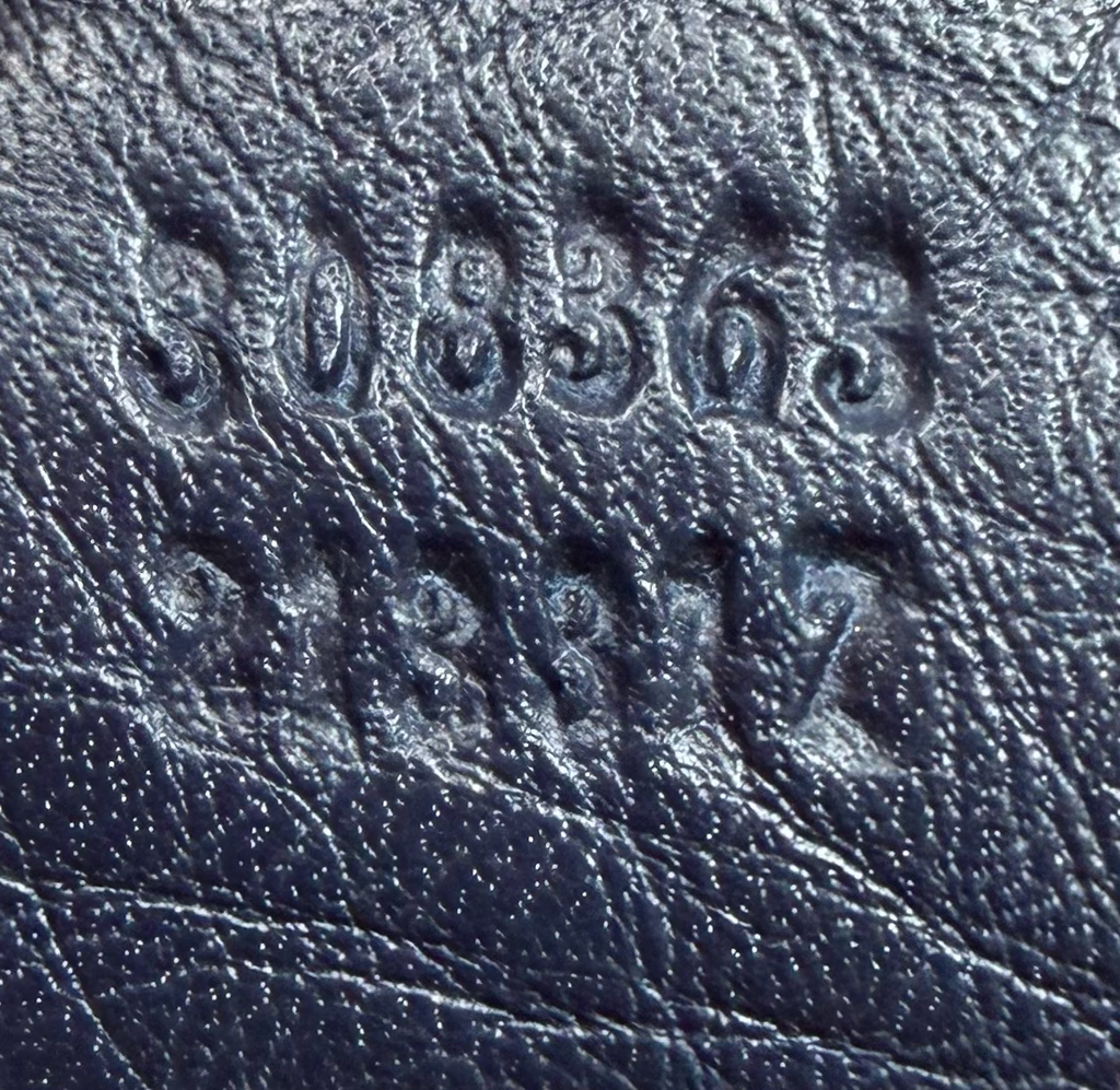 Gucci Pebbled Leather Soho Working Tote Tassel Crossbody in Navy Blue