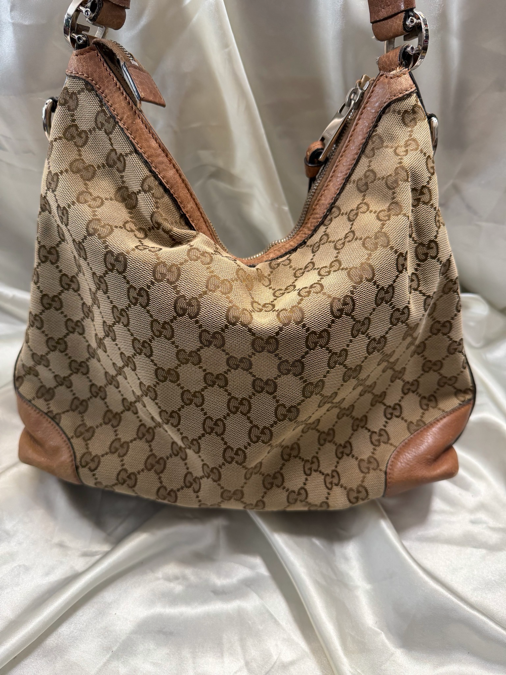 Gucci Monogram Canvas Miss Gg Hobo Shoulder