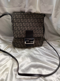 Fendi Zucchino Flap Messenger Sling Crossbody