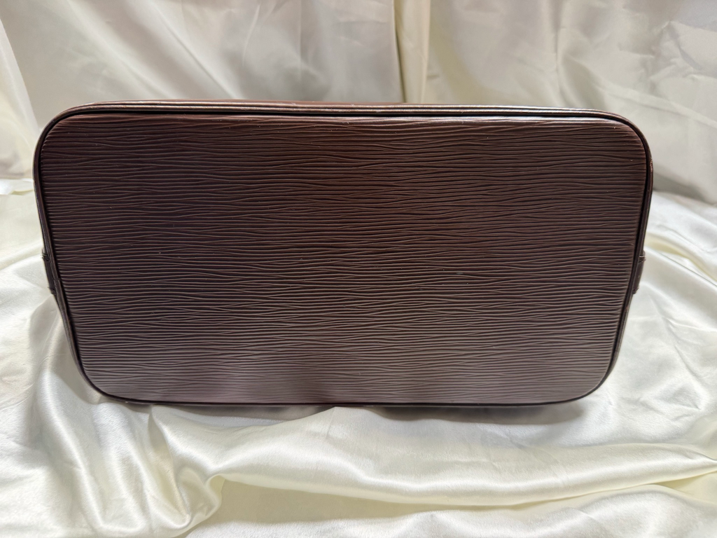Louis Vuitton Alma Epi Pm Dome Satchel Top Handle in Brown