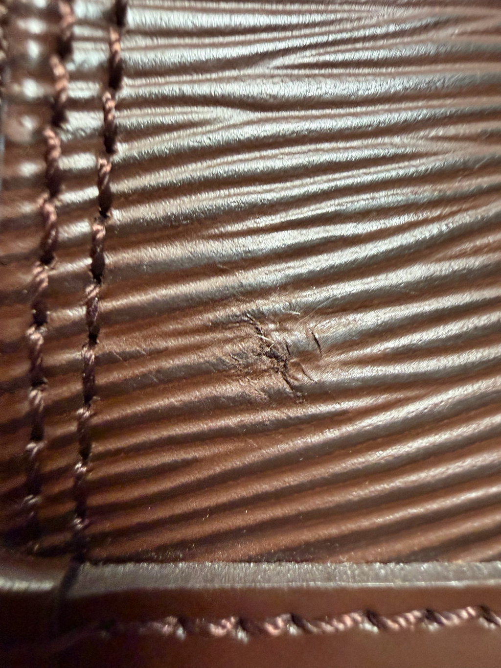 Louis Vuitton Alma Epi Pm Dome Satchel Top Handle in Brown