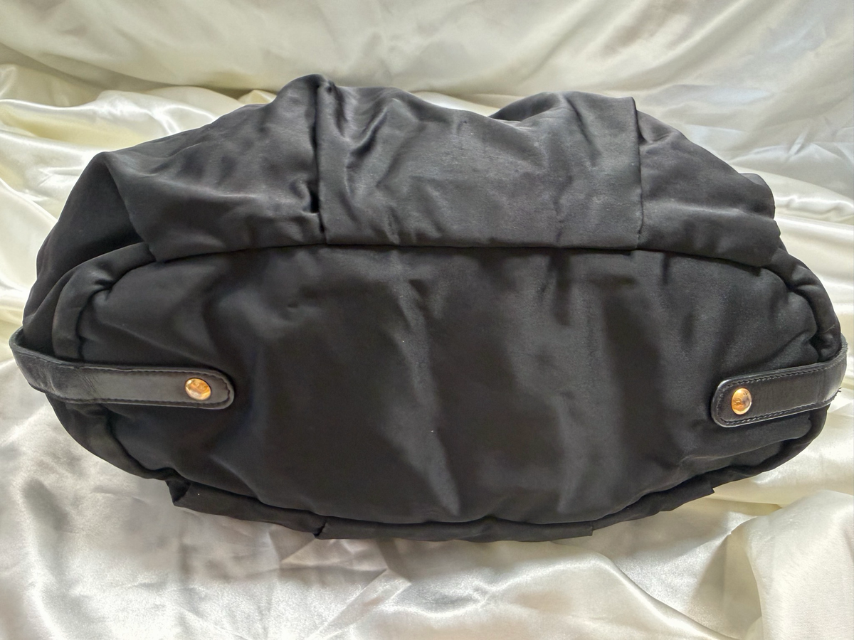 Prada Nylon Tessuto Jacquard Convertible Sling Crossbody in Black
