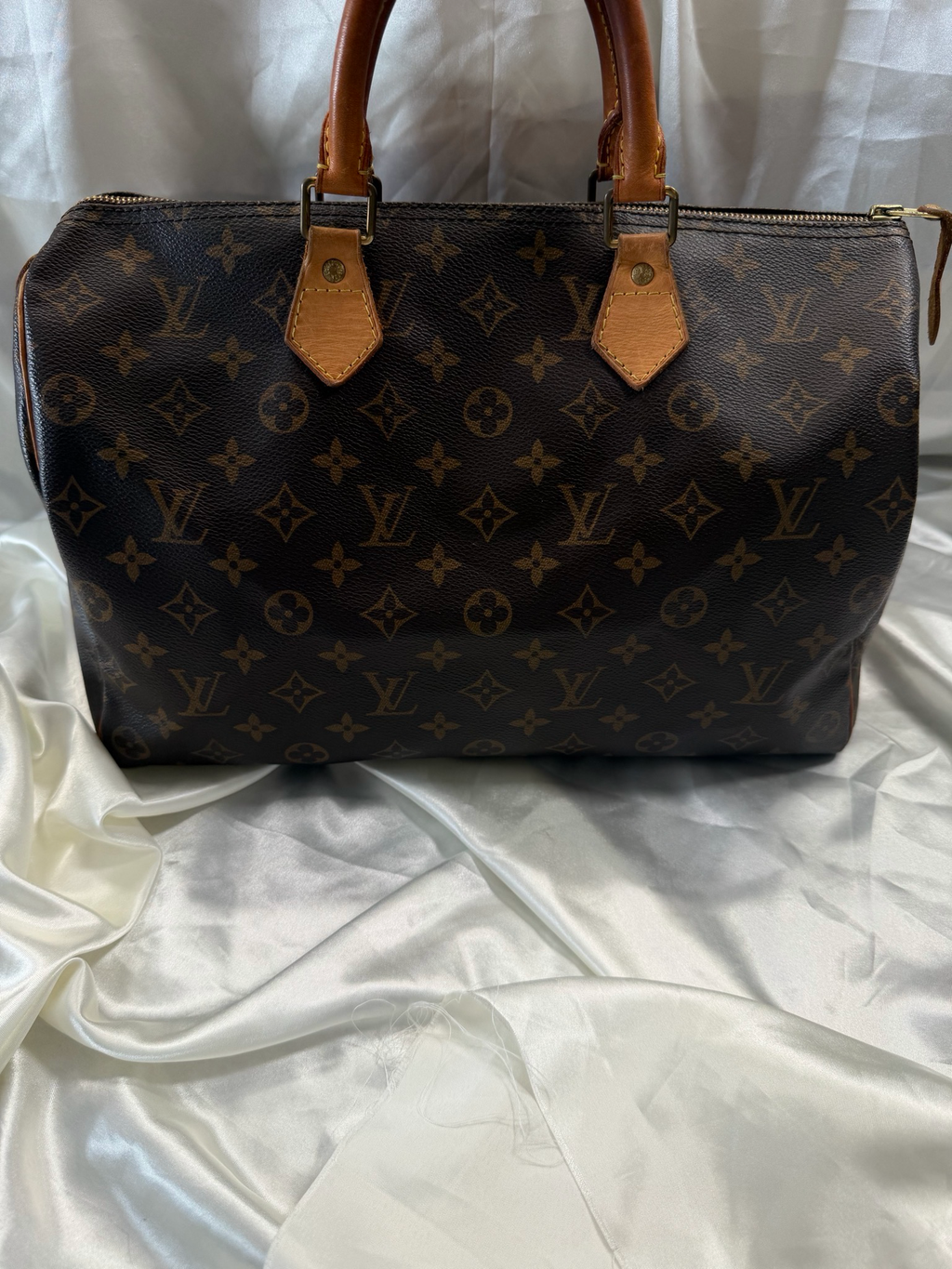 Louis Vuitton Monogram Speedy 35 Boston Bowler Satchel