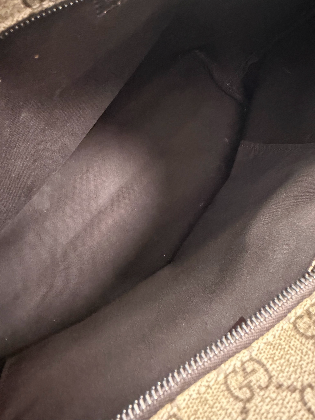 Gucci Monogram Supreme Plus Zipper Tote Shoulder Bag