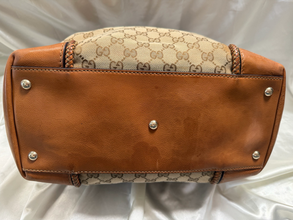Gucci Monogram Canvas Marrakech Tote in Brown