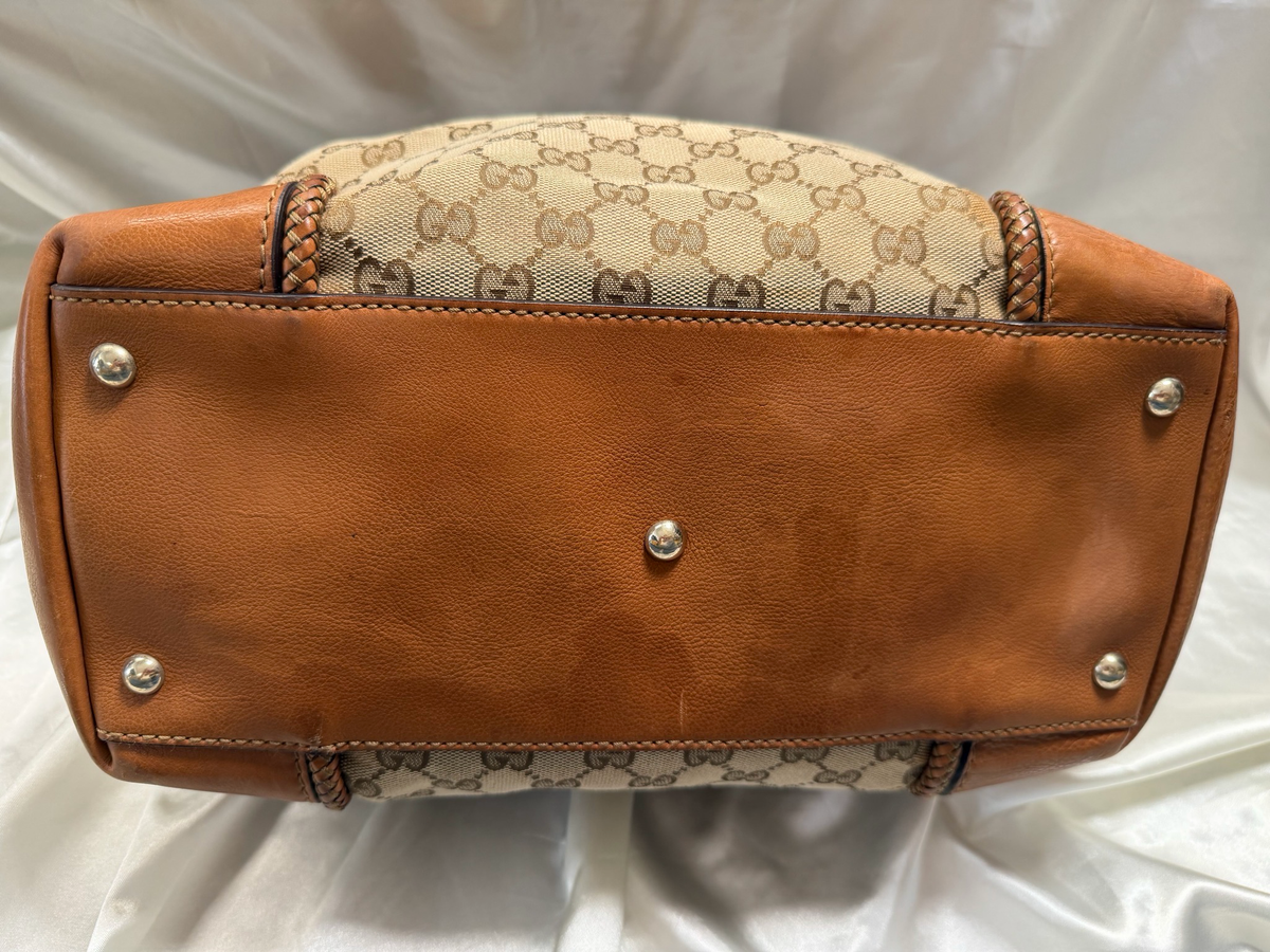 Gucci Monogram Canvas Marrakech Tote in Brown