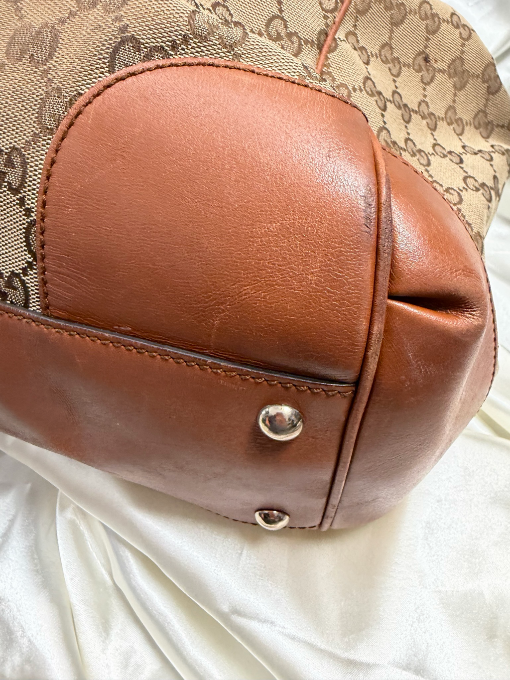 Gucci Monogram Canvas Brick Lane Tote