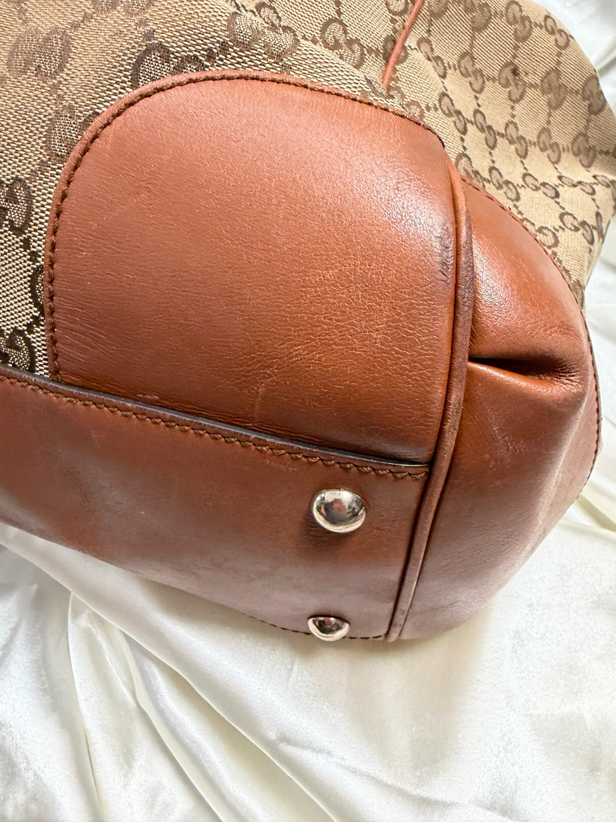Gucci Monogram Canvas Brick Lane Tote