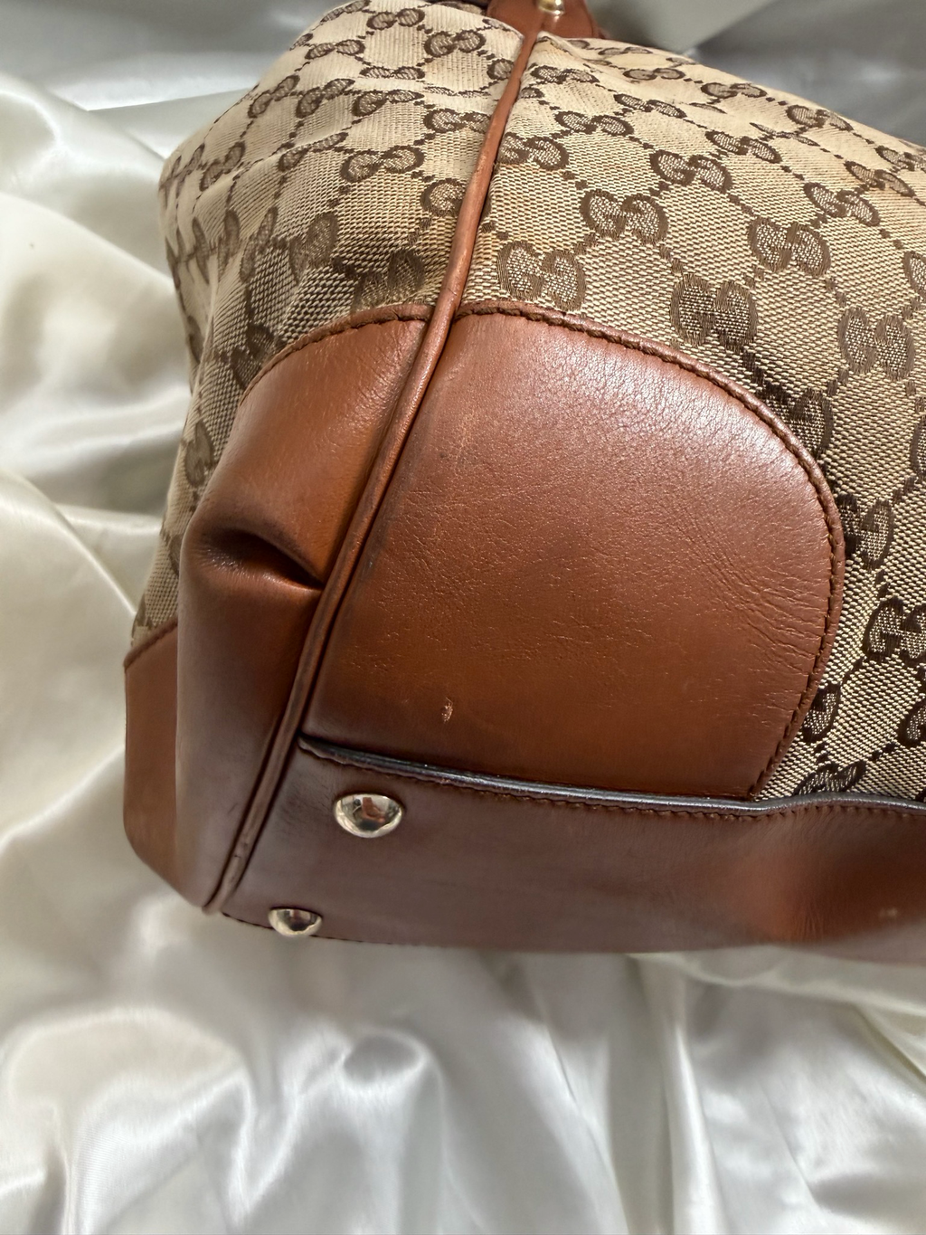 Gucci Monogram Canvas Brick Lane Tote