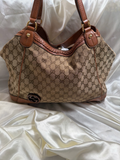 Gucci Monogram Canvas Brick Lane Tote