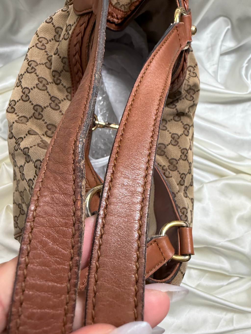 Gucci Monogram Canvas Brick Lane Tote