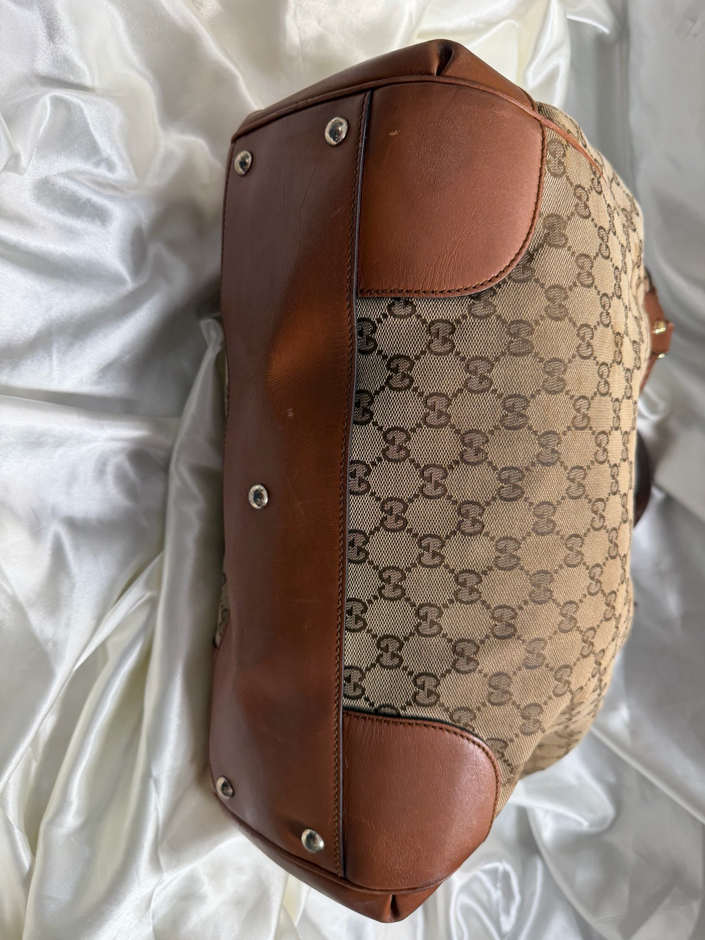 Gucci Monogram Canvas Brick Lane Tote