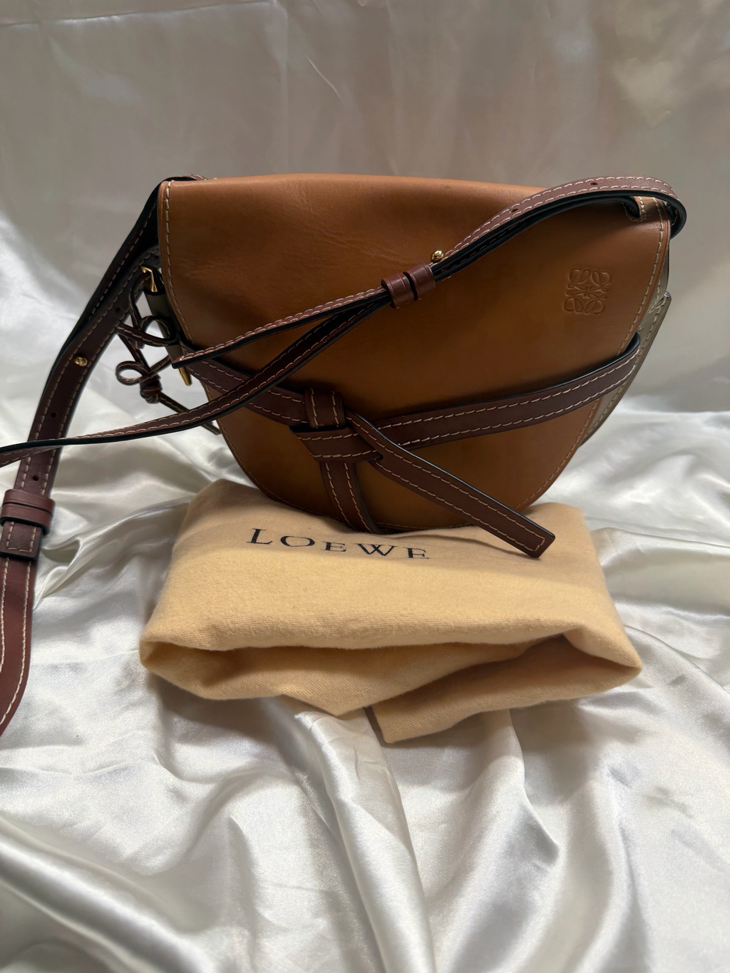 Loewe Leather Gate Small Crossbody Sling Messenger Flap