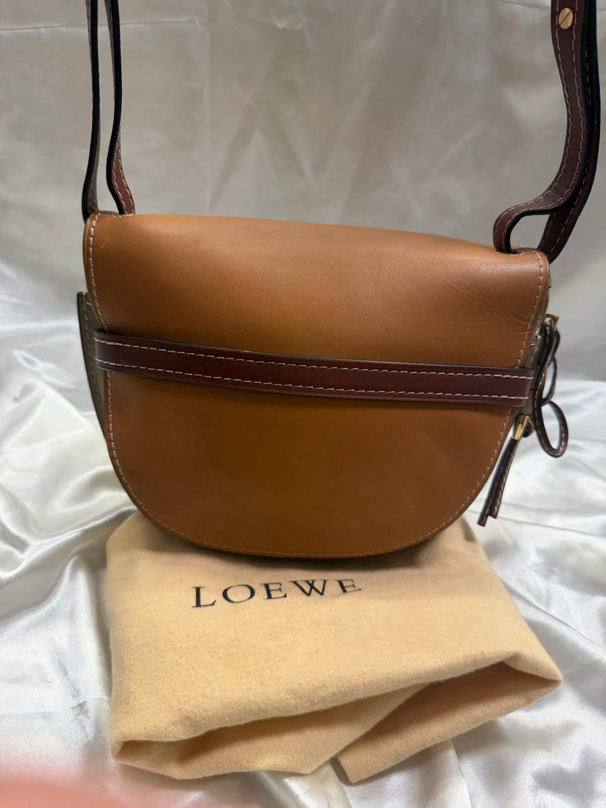 Loewe Leather Gate Small Crossbody Sling Messenger Flap