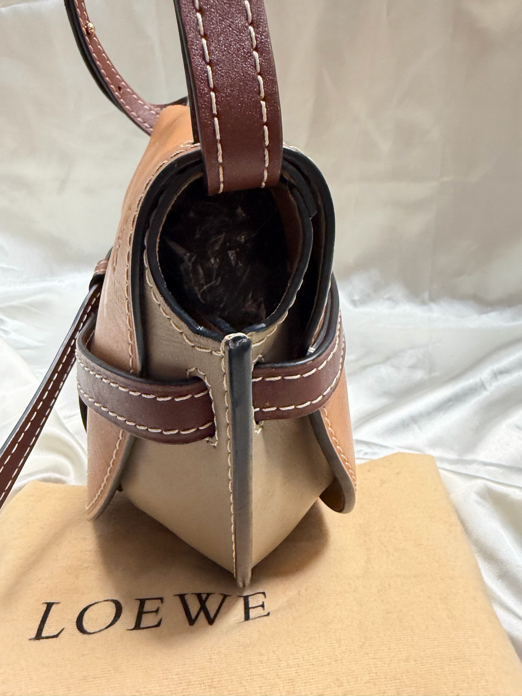 Loewe Leather Gate Small Crossbody Sling Messenger Flap