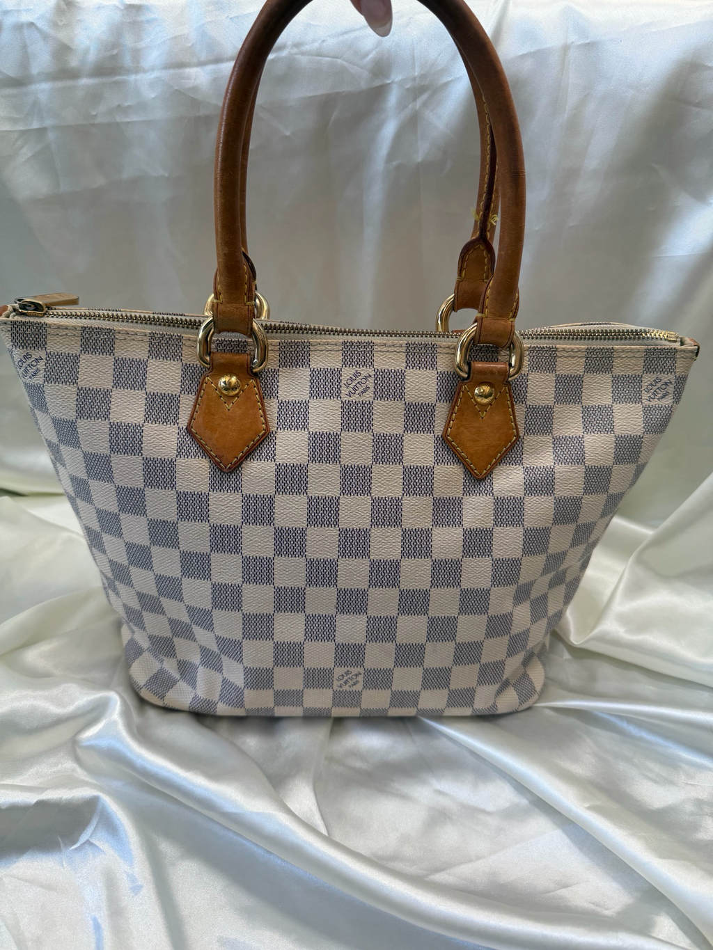 Louis Vuitton Damier Azur Saleya Pm Tote Shoulder