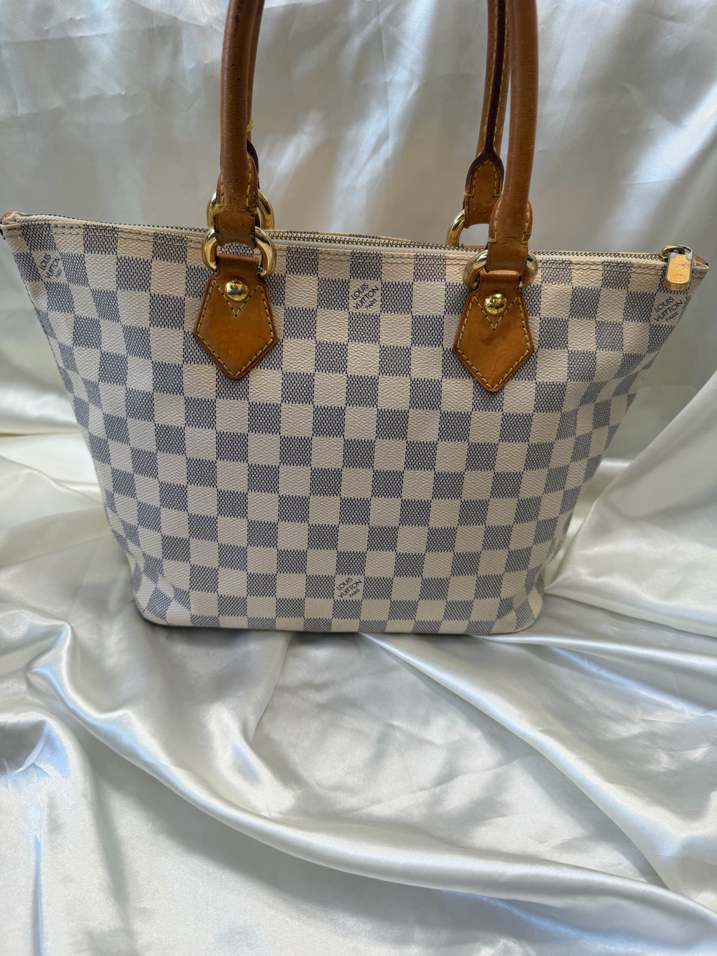 Louis Vuitton Damier Azur Saleya Pm Tote Shoulder