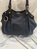 Gucci Monogram Canvas Sukey Tote Medium Shoulder Bag in Black