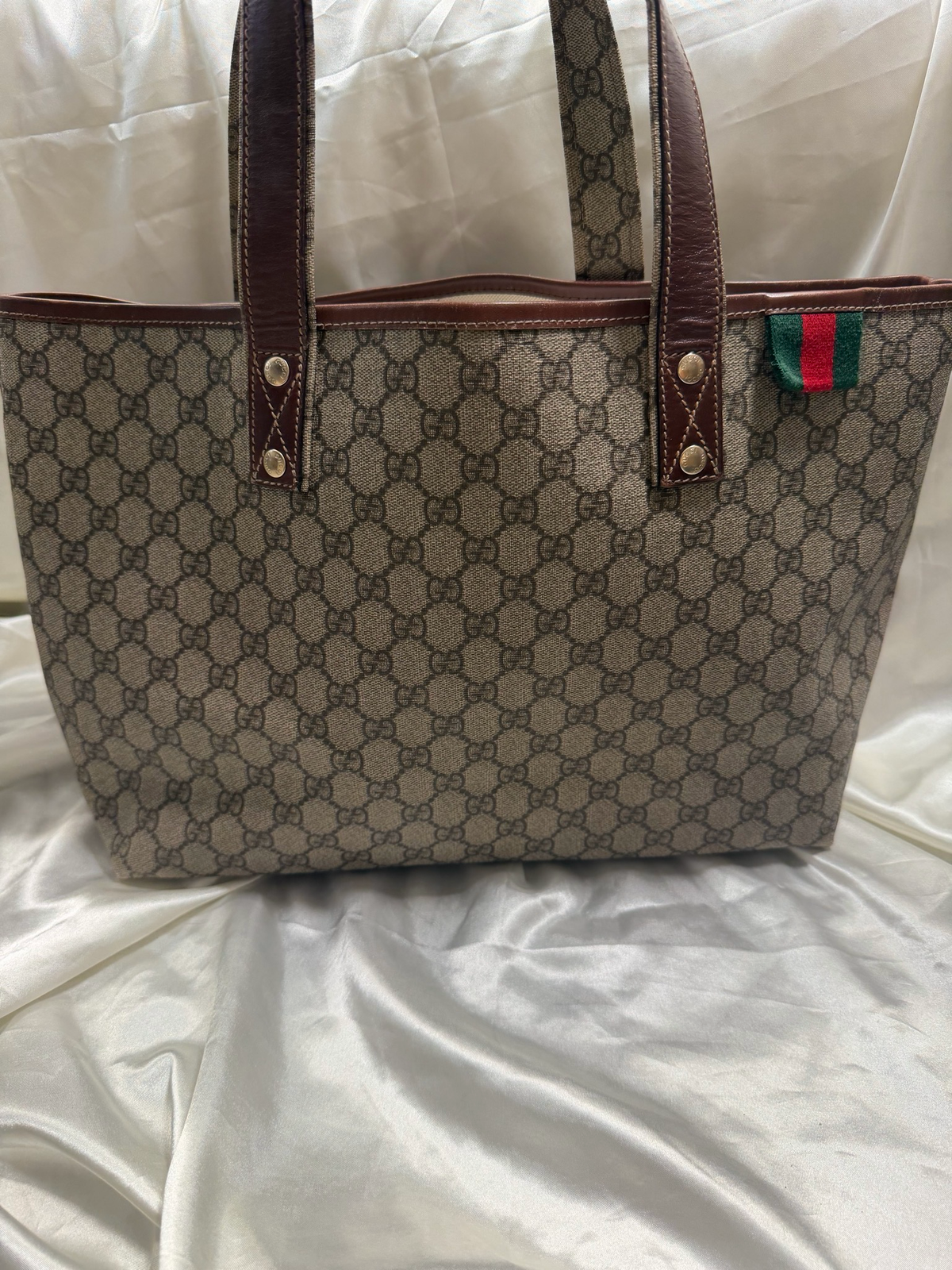 Gucci Monogram Web Loop Tote Medium Shoulder Bag