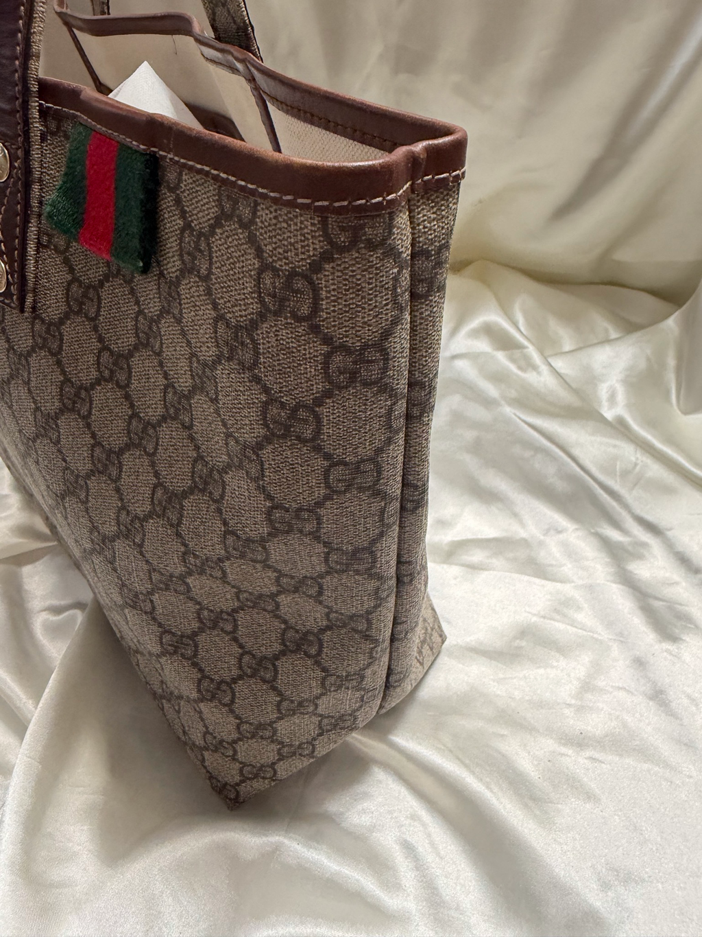 Gucci Monogram Web Loop Tote Medium Shoulder Bag