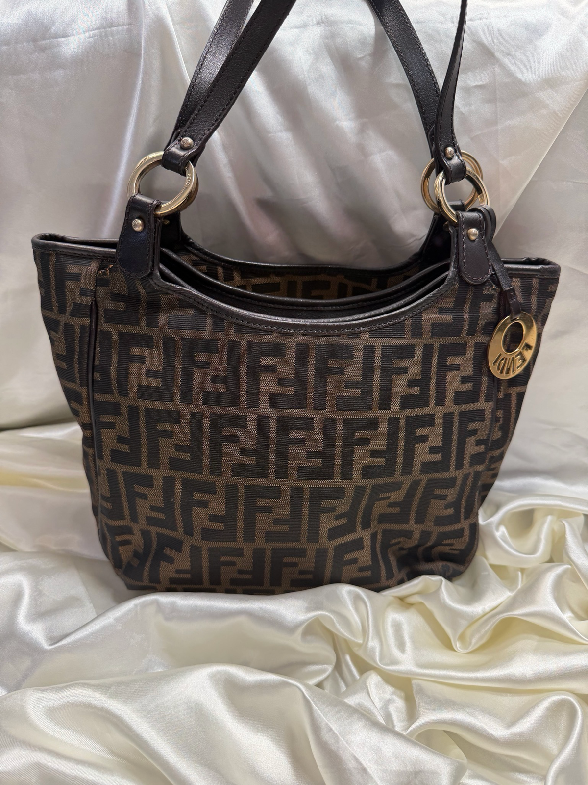 Fendi Zucca Monogram Canvas Chef Small Tote