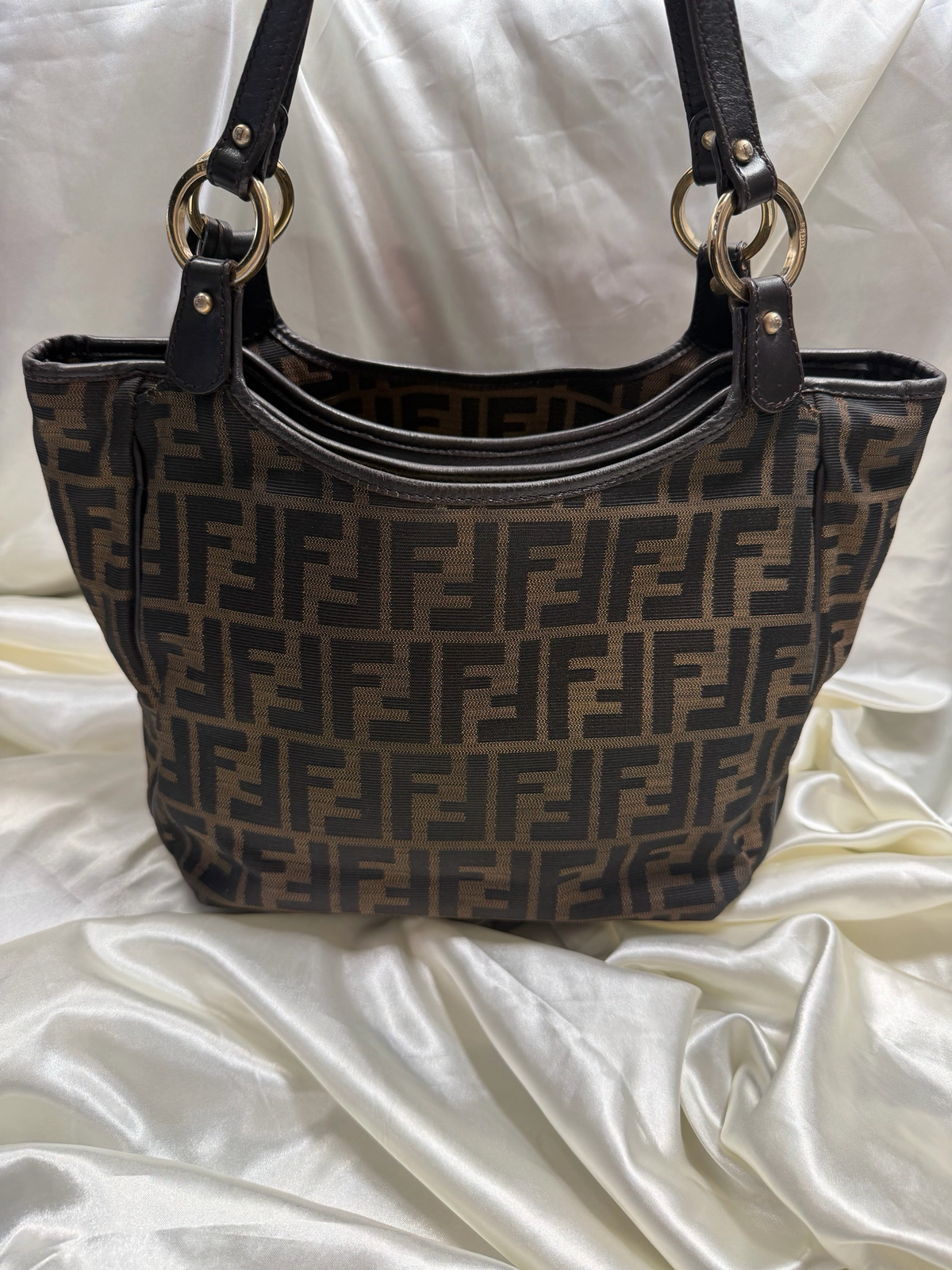 Fendi Zucca Monogram Canvas Chef Small Tote
