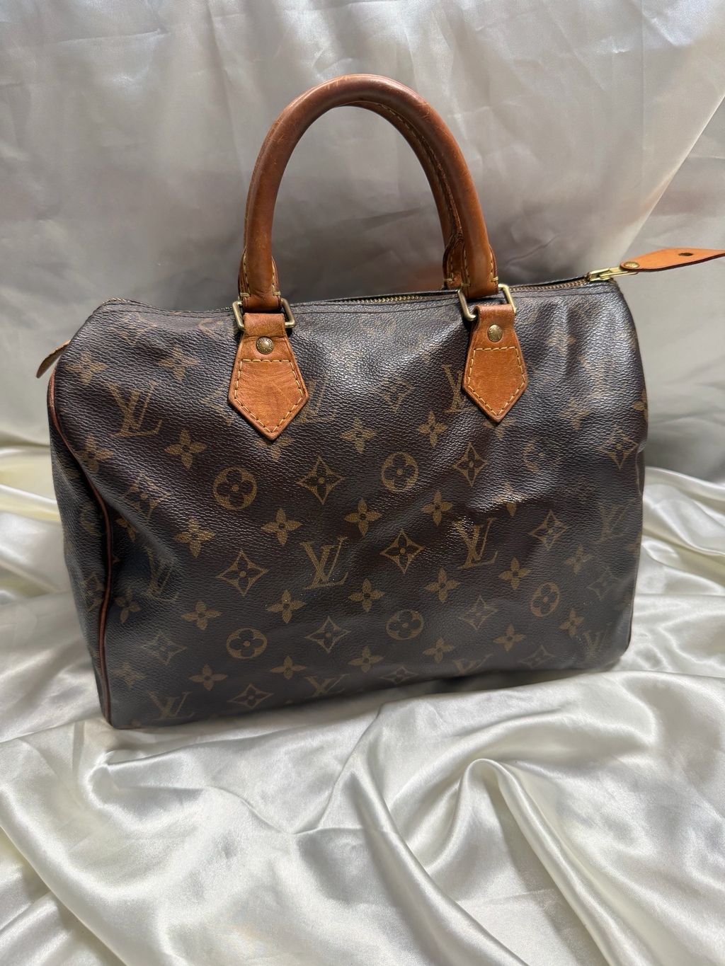 Louis Vuitton Monogram Speedy 30 Satchel Boston Bowler
