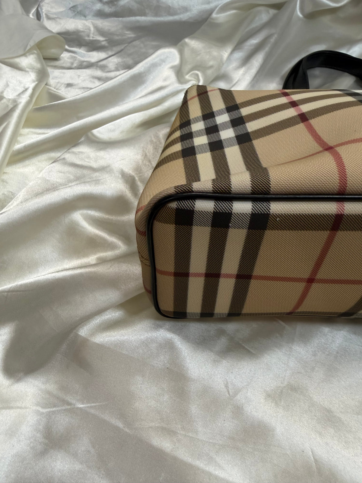 Burberry Haymarket Check Tote Top Handle