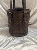 Louis Vuitton Mini Lin Bucket Tote Shoulder in Brown
